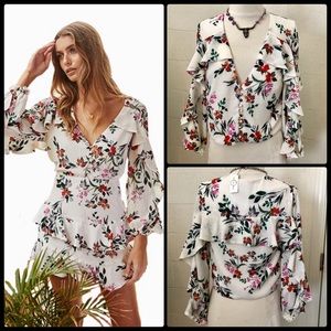 THE JETSET DIARIES 🌺 Flowers In Your Hair Top NWT
